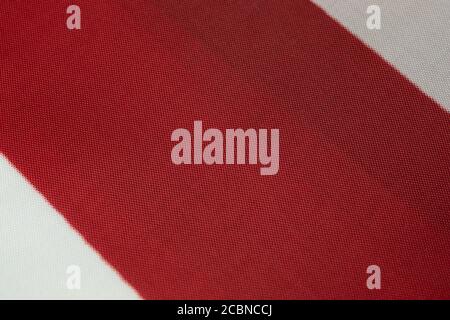 Red and white textile fabric tissue texture background with copy space. Web design template Stock Photo