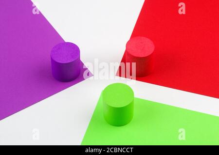 Colored paper in geometric. Bright color paper texture background. Trend colors, geometric paper background. Colorful of soft paper background. Stock Photo