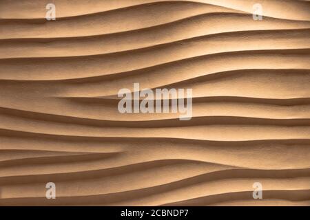 View of the wavy texture of wall design Stock Photo