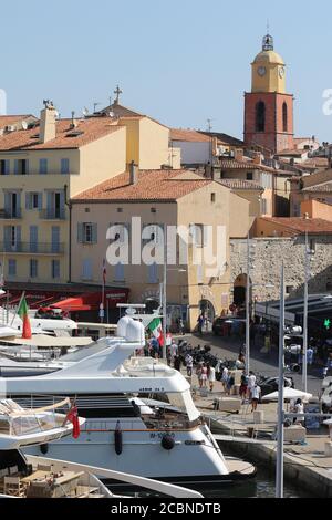 Senequier  Y A B vernissage - summer life - Saint Tropez, France - August 12, 2020 - Covid-19, coronavirus - Credit Ilona Barna BIPHOTONEWS Stock Photo