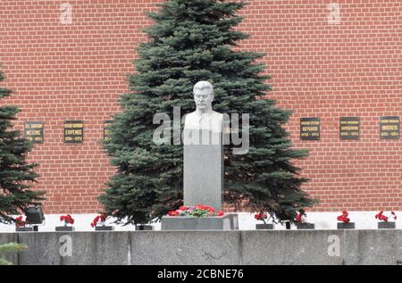 Grave of Soviet dictator Josef Stalin at Red Square in Moscow, Russia Stock Photo