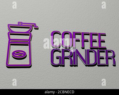 Grinder icon. Black background with white. Vector illustration Stock ...