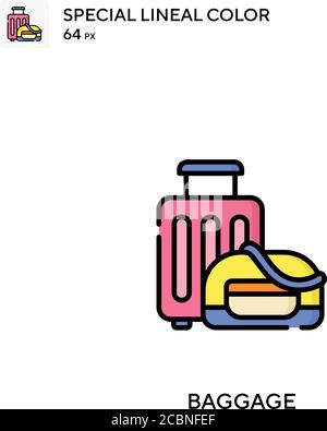 Baggage Special lineal color vector icon. Baggage icons for your business project Stock Vector