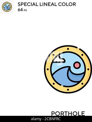 Porthole Special lineal color vector icon. Porthole icons for your business project Stock Vector