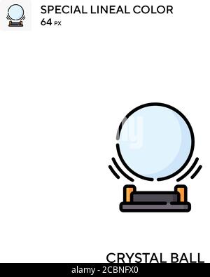 Crystal ball Special lineal color vector icon. Crystal ball icons for your business project Stock Vector