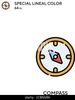 Compass Special lineal color vector icon. Compass icons for your business project Stock Vector
