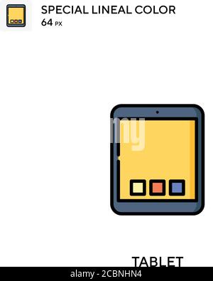 Tablet Special lineal color vector icon. Tablet icons for your business project Stock Vector