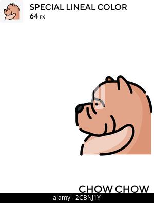 Chow chow Special lineal color vector icon. Chow chow icons for your business project Stock Vector
