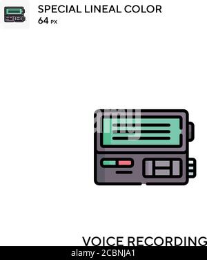 Voice recording Special lineal color vector icon. Voice recording icons for your business project Stock Vector