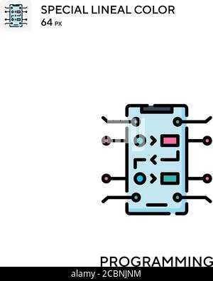 Programming Special lineal color vector icon. Programming icons for your business project Stock Vector