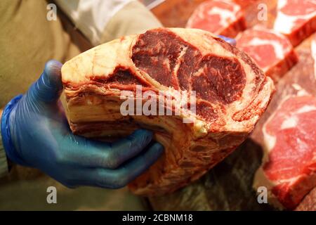 Higgins family butcher is the best meat in Ireland from McKennas Guides Stock Photo