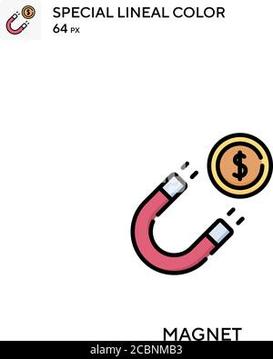 Magnet Special lineal color vector icon. Magnet icons for your business project Stock Vector