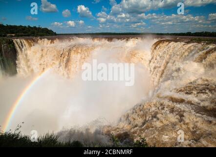 El Diablo Fall or Devil's Throat (Garganta del Diablo) is one of the most unique landscapes in the World, Iguazu National Park, Argentina Stock Photo