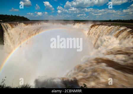 El Diablo Fall or Devil's Throat (Garganta del Diablo) is one of the most unique landscapes in the World, Iguazu National Park, Argentina Stock Photo