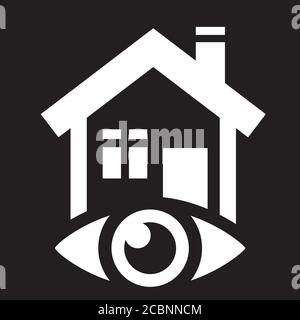 home monitoring, surveillance system icon Stock Vector