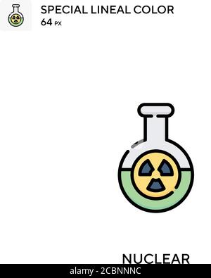 Nuclear Special lineal color vector icon. Nuclear icons for your business project Stock Vector