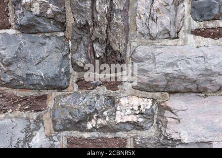 abstract wall from old building sand lime stone Stock Photo