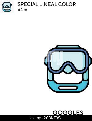 Goggles Special lineal color vector icon. Goggles icons for your business project Stock Vector