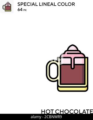 Hot chocolate Special lineal color vector icon. Hot chocolate icons for your business project Stock Vector