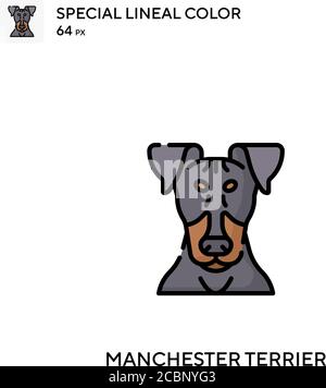 Manchester terrier Special lineal color vector icon. Manchester terrier icons for your business project Stock Vector
