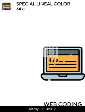 Web coding Special lineal color vector icon. Web coding icons for your business project Stock Vector