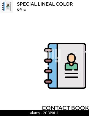 Contact book Special lineal color vector icon. Contact book icons for your business project Stock Vector
