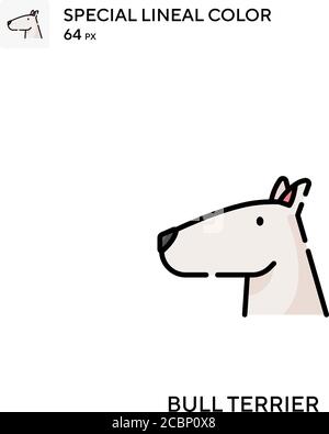 Bull terrier Special lineal color vector icon. Bull terrier icons for ...