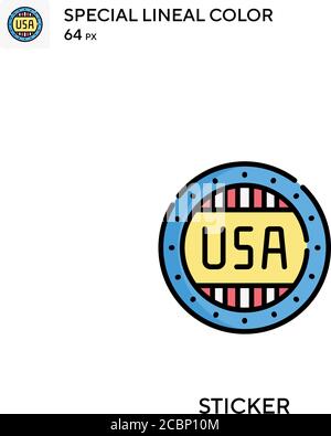 Sticker Special lineal color icon. Illustration symbol design template ...