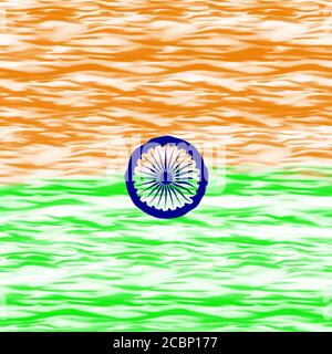 Illustration of the Indian flag for backgrounds and wallpapers Stock Photo