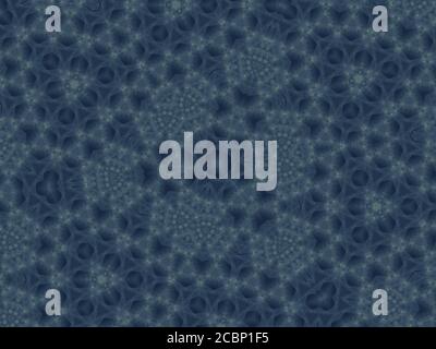 Dark blue kaleidoscope patterned background for wallpapers Stock Photo