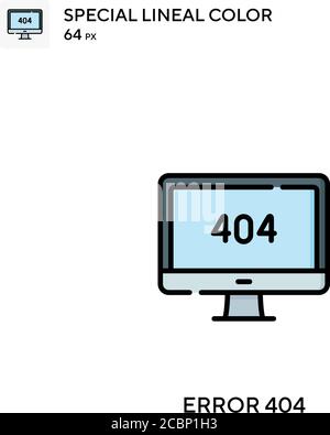 Error 404 Special lineal color vector icon. Error 404 icons for your business project Stock Vector