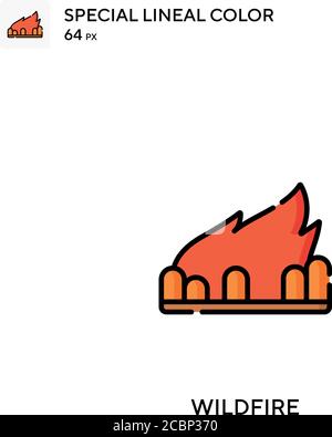 Wildfire Special lineal color vector icon. Wildfire icons for your business project Stock Vector