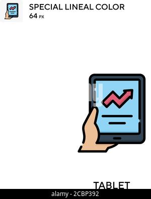 Tablet Special lineal color vector icon. Tablet icons for your business project Stock Vector