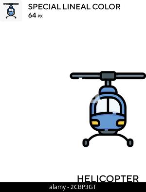 Helicopter Special lineal color vector icon. Helicopter icons for your business project Stock Vector