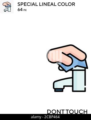 Dont touch Special lineal color vector icon. Dont touch icons for your business project Stock Vector