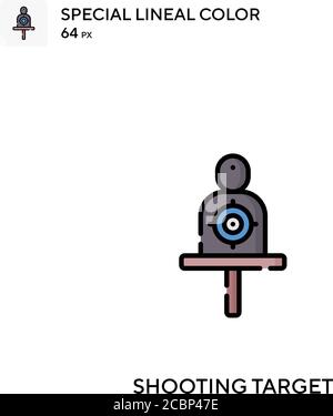 Shooting target Special lineal color vector icon. Shooting target icons for your business project Stock Vector