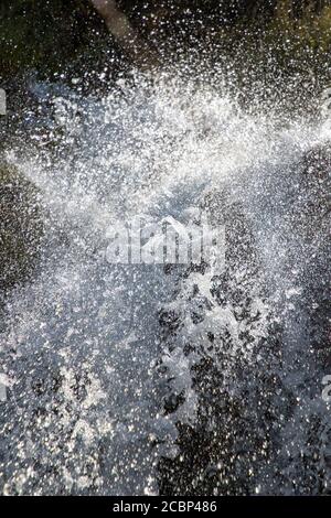 Water falling from the sky in drops like rain Stock Photo