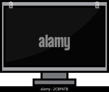 Isolated computer screen icon Stock Vector