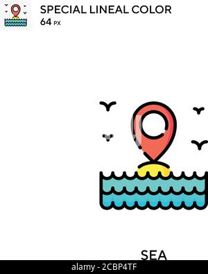 Sea Special lineal color icon. Illustration symbol design template for ...
