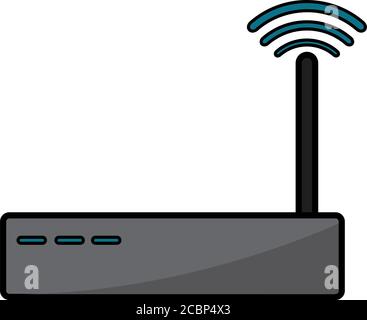 Isolated WiFi router icon Stock Vector