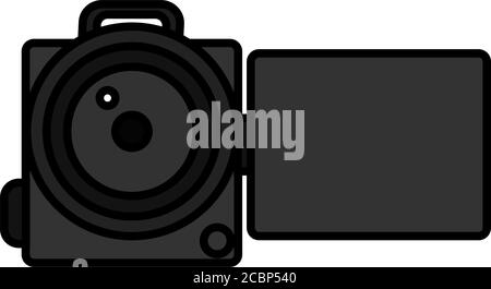Isolated video camera icon Stock Vector