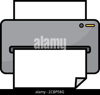 Isolated printer icon Stock Vector