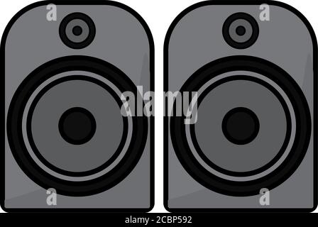 Isolated sound speakers icon Stock Vector