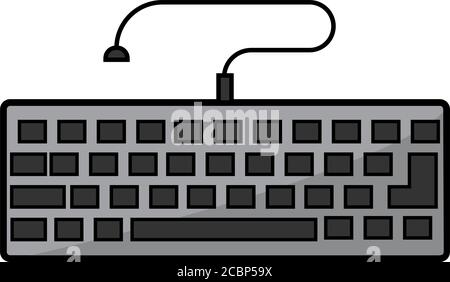 Isolated computer keyboard icon Stock Vector