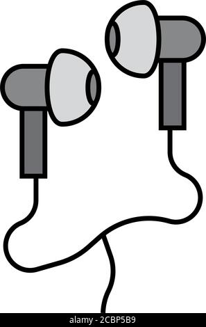 Isolated headphones icon Stock Vector