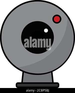 Isolated web camera icon Stock Vector