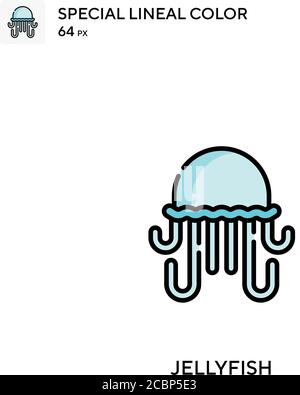 Jellyfish Special lineal color vector icon. Jellyfish icons for your business project Stock Vector