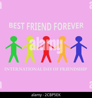Illustration vector design of international day of friendship Stock Vector
