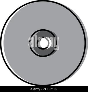 Isolated CD icon Stock Vector