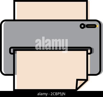 Isolated printer icon Stock Vector
